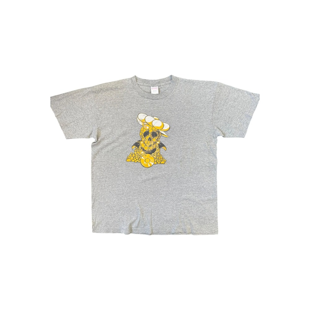 Supreme T-Shirt Mens XL Grey Good 2001 Ultimate Breaks And Beats Skull Tee